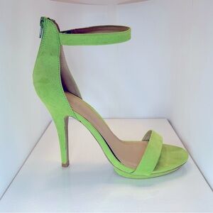 Wild Diva Green Heels with Ankle Strap